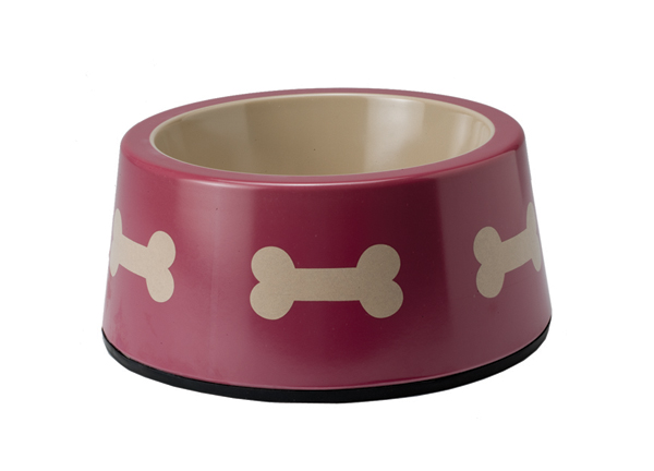 Preppy Bones Bowl - Cranberry